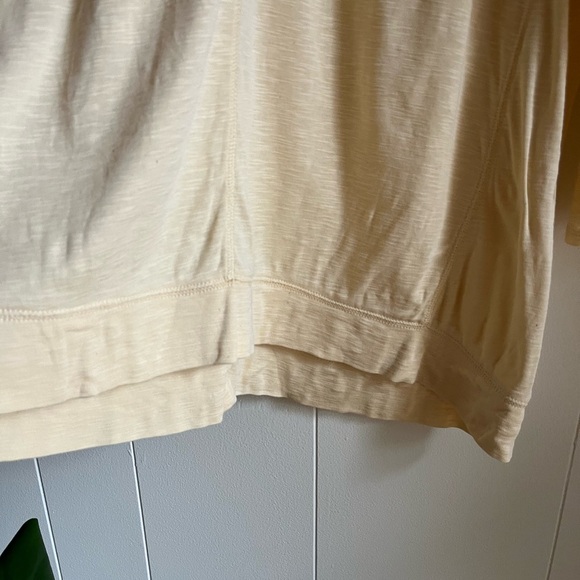 J. Jill Pima Elliptical Tunic Heathered Cream Yellow Coastal Grandma Beach Sz Lg - Picture 6 of 8